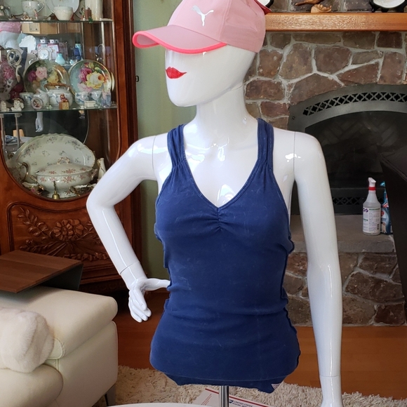 Guess Tops - Guess blue ribbed racerback tank top size m